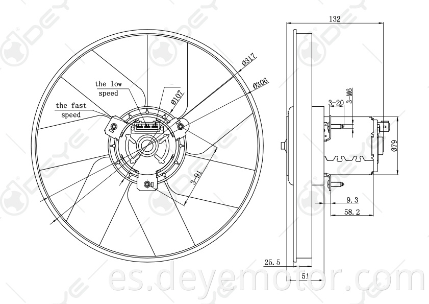 Ventilador de refrigeración del radiador del coche 1H0959455 para VW PASSAT POLO CABRIO GOLF VENTO